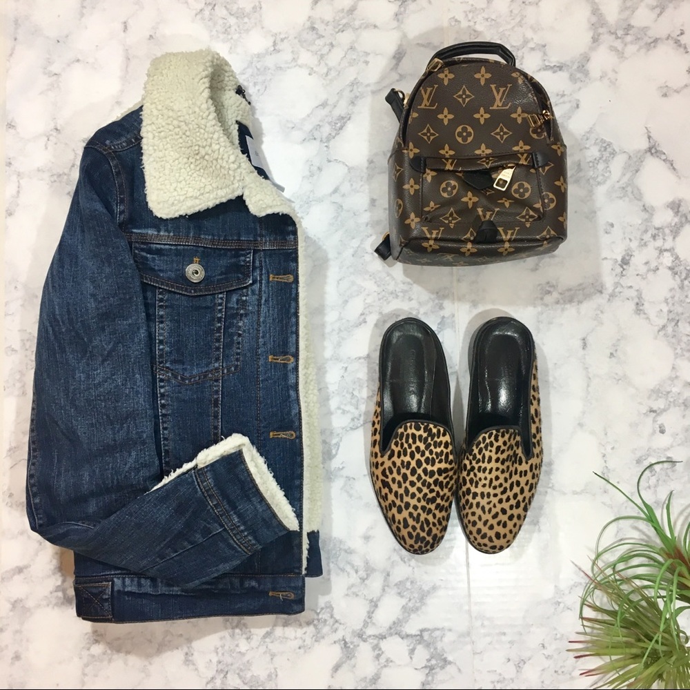 Leopard Mules fur